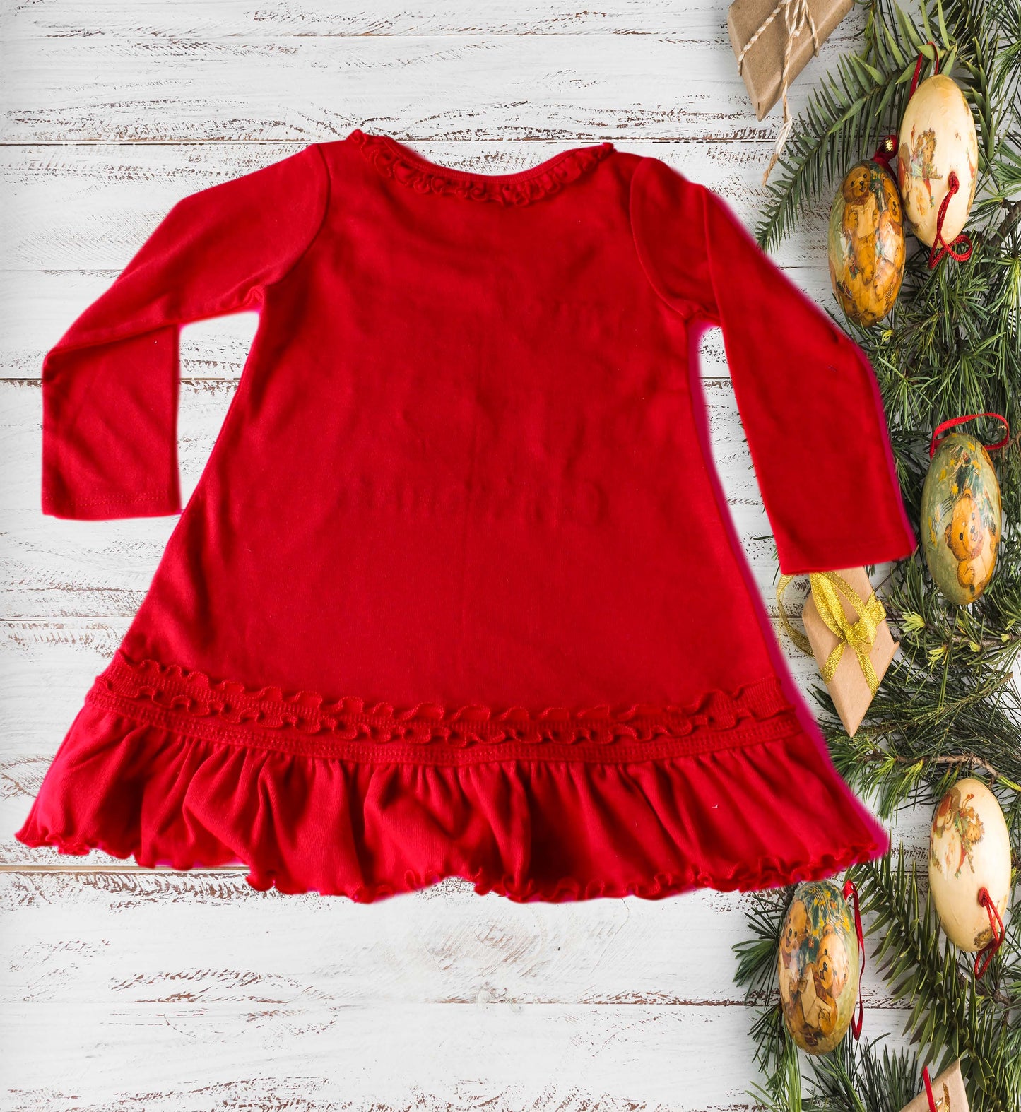 Red Christmas Dress | First Christmas Baby Girls Dress | Long Sleeve Red Christmas Girl Dress | Knit Girls dress | Long Sleeve Girls Dress