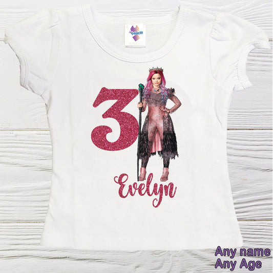 Audrey Descendants Inspired birthday shirt, Personalized shirts,  Villain T-shirt, Girls shirt