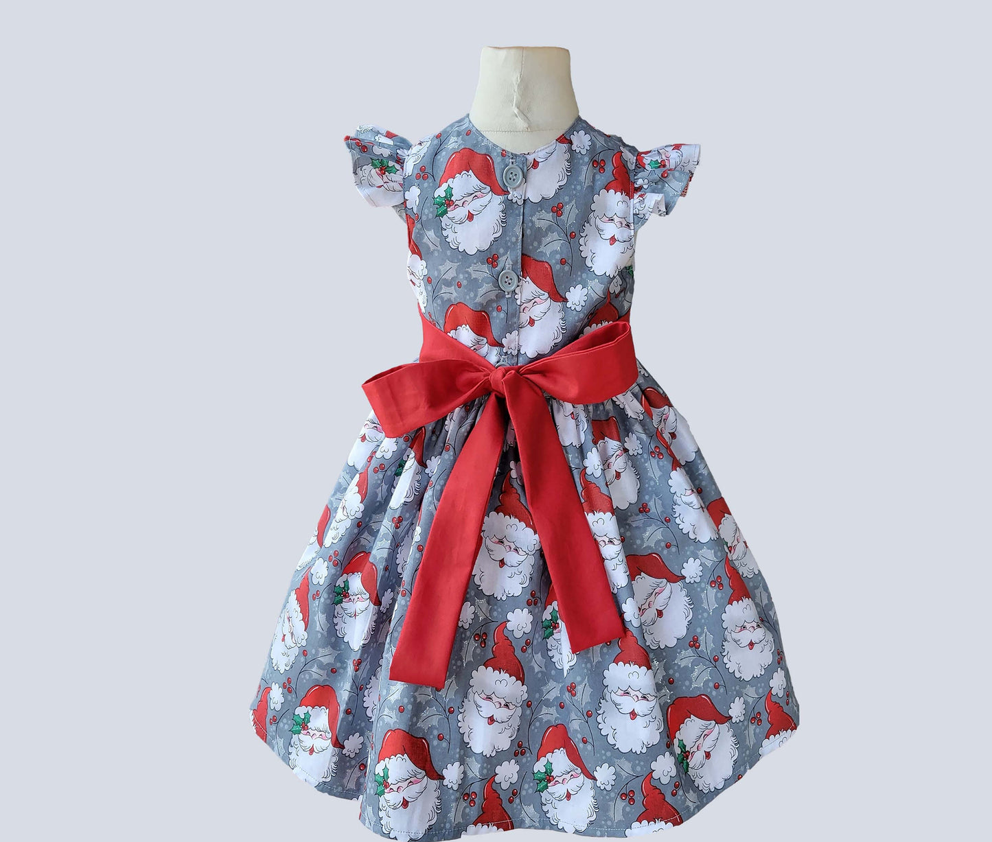 Christmas Dress, Toddler Christmas Dress,  Santa Claus Dress, Holiday Girl Dress, Baby First Christmas dress