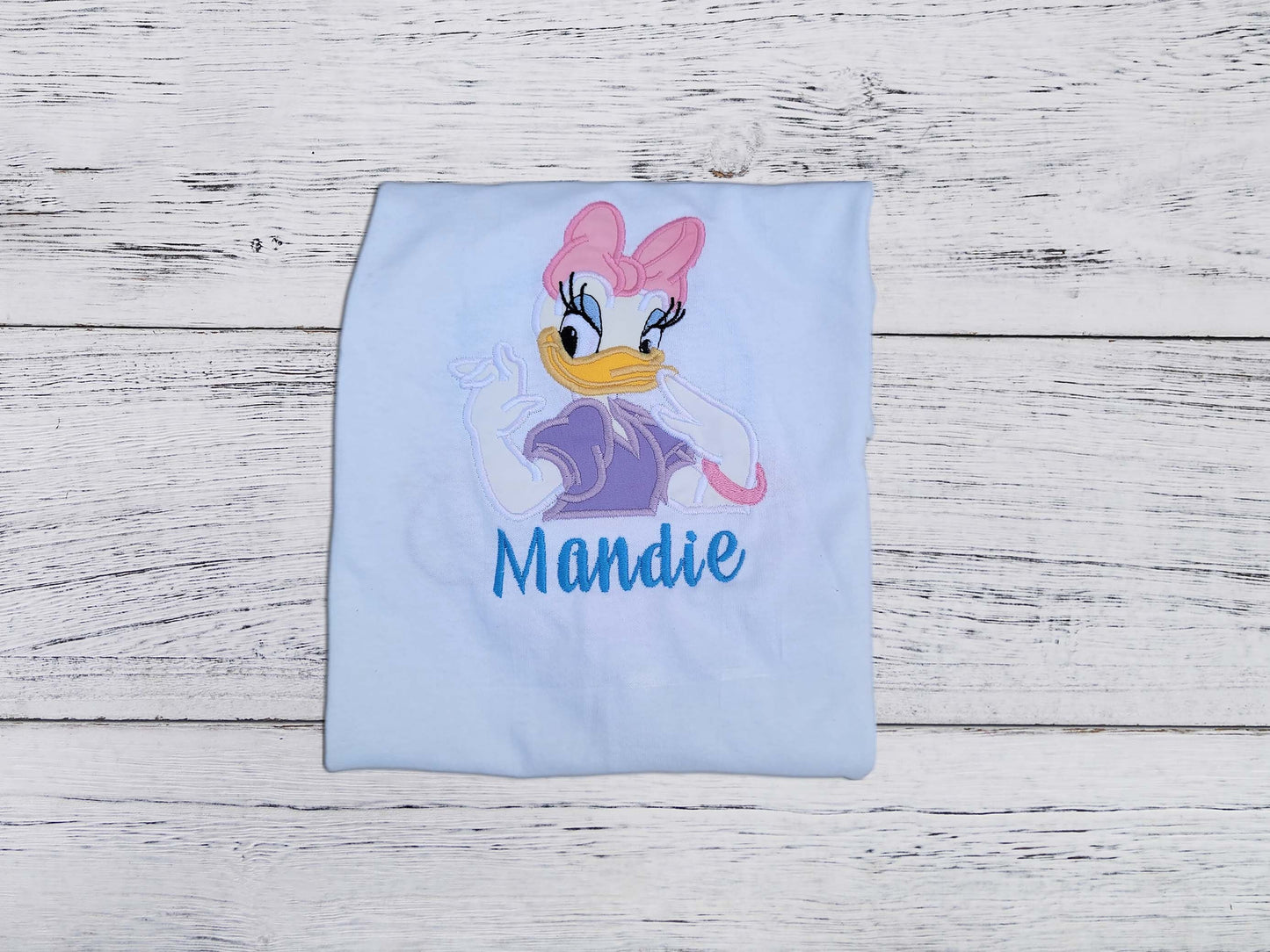 Daisy Duck Outfit,  Girl Birthday Short Outfit, Personalized Shi