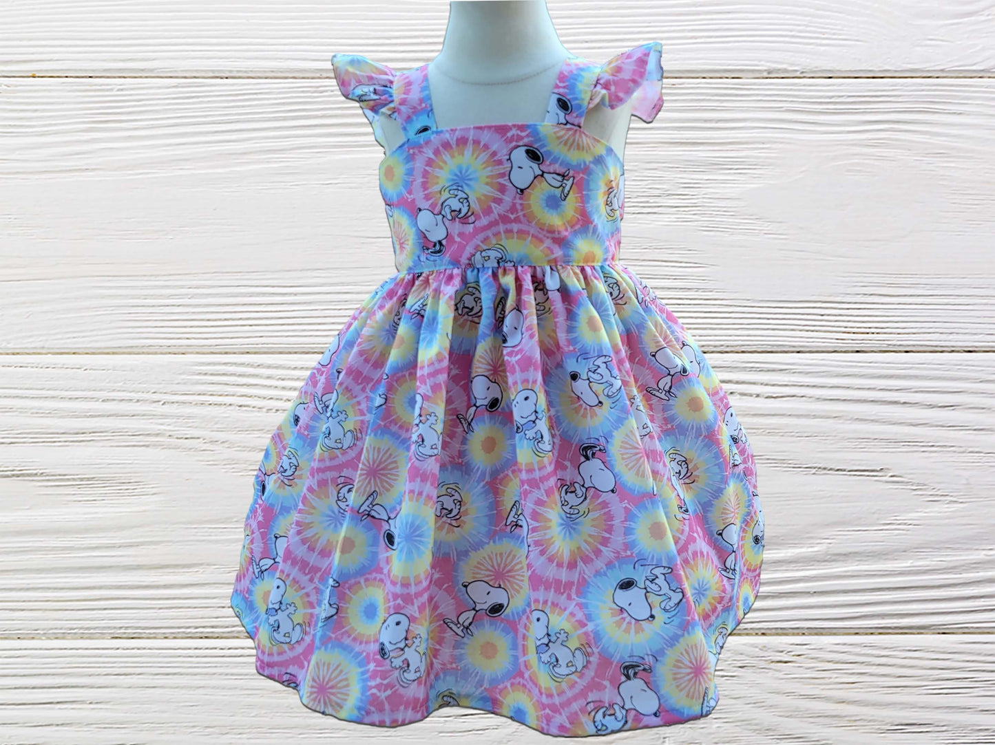 Snoopy Pink Tie Dye dress, Snoopy Toddler birthday dress, Snoopy Birthday dress, Girls dress, Toddler Snoopy dress, Birthday dress