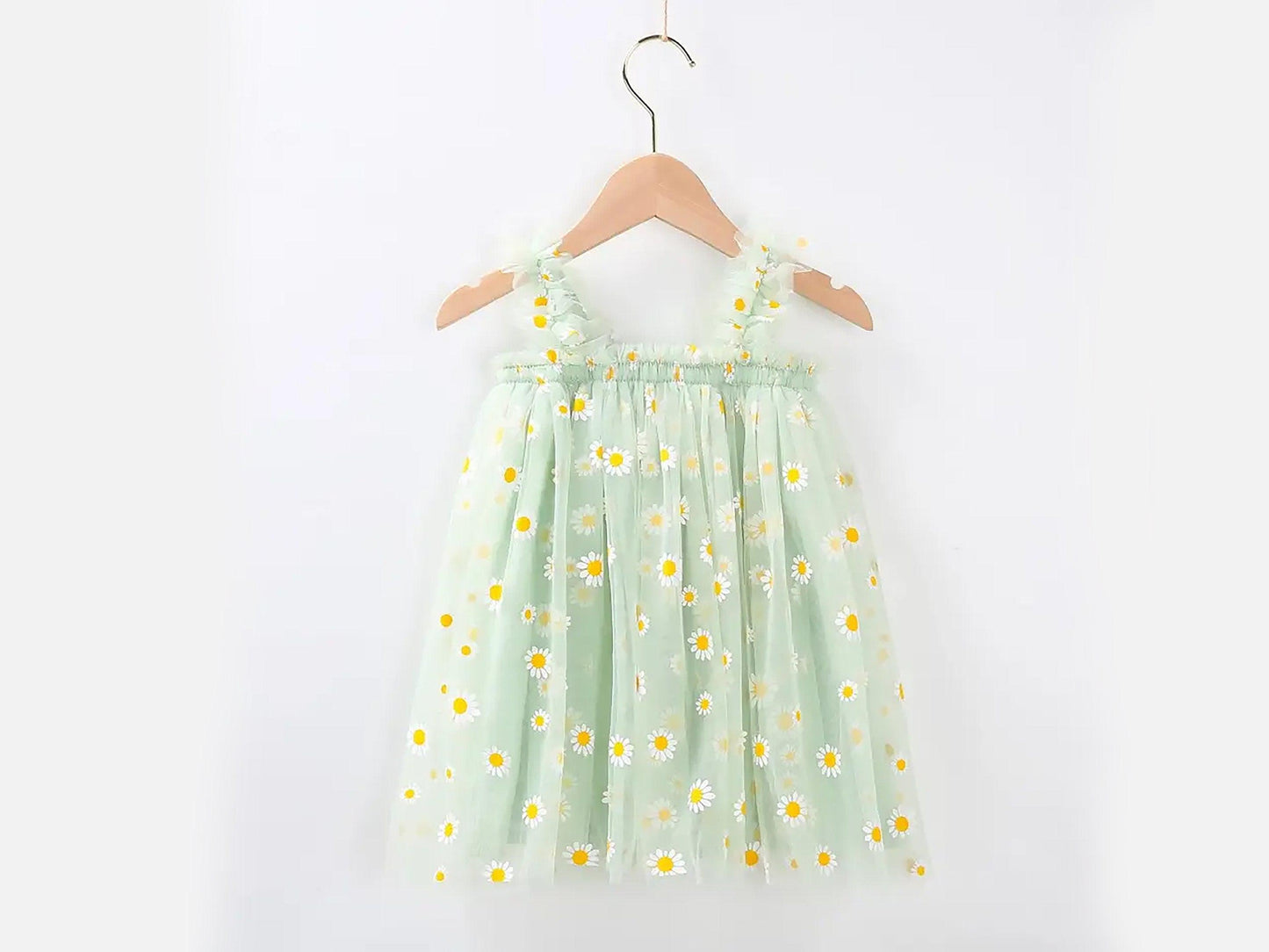 Baby Tulle Dress, Light Green Tulle Dress, Daisy Tutu Dress, Princess 