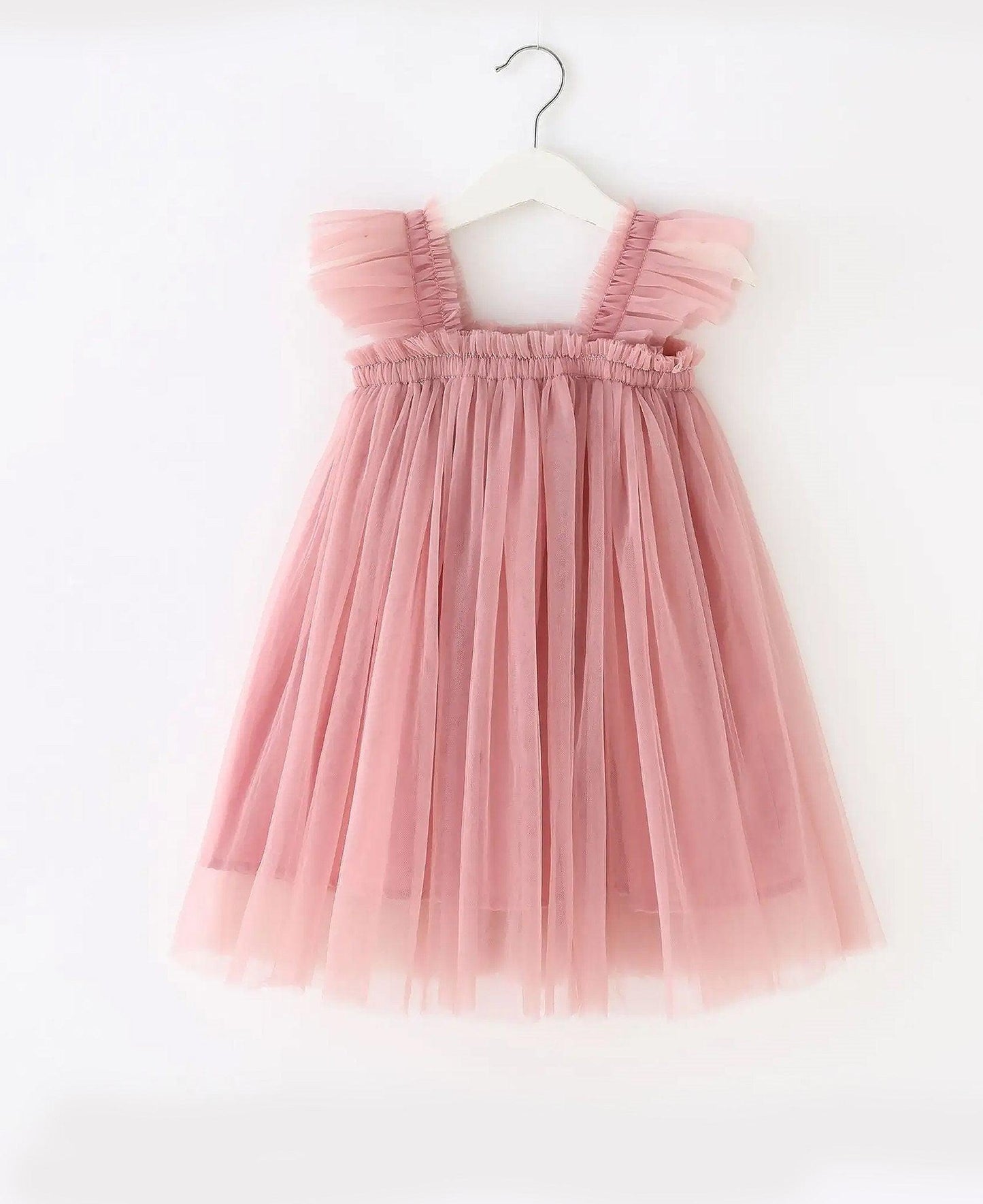 Rose pink tulle dress