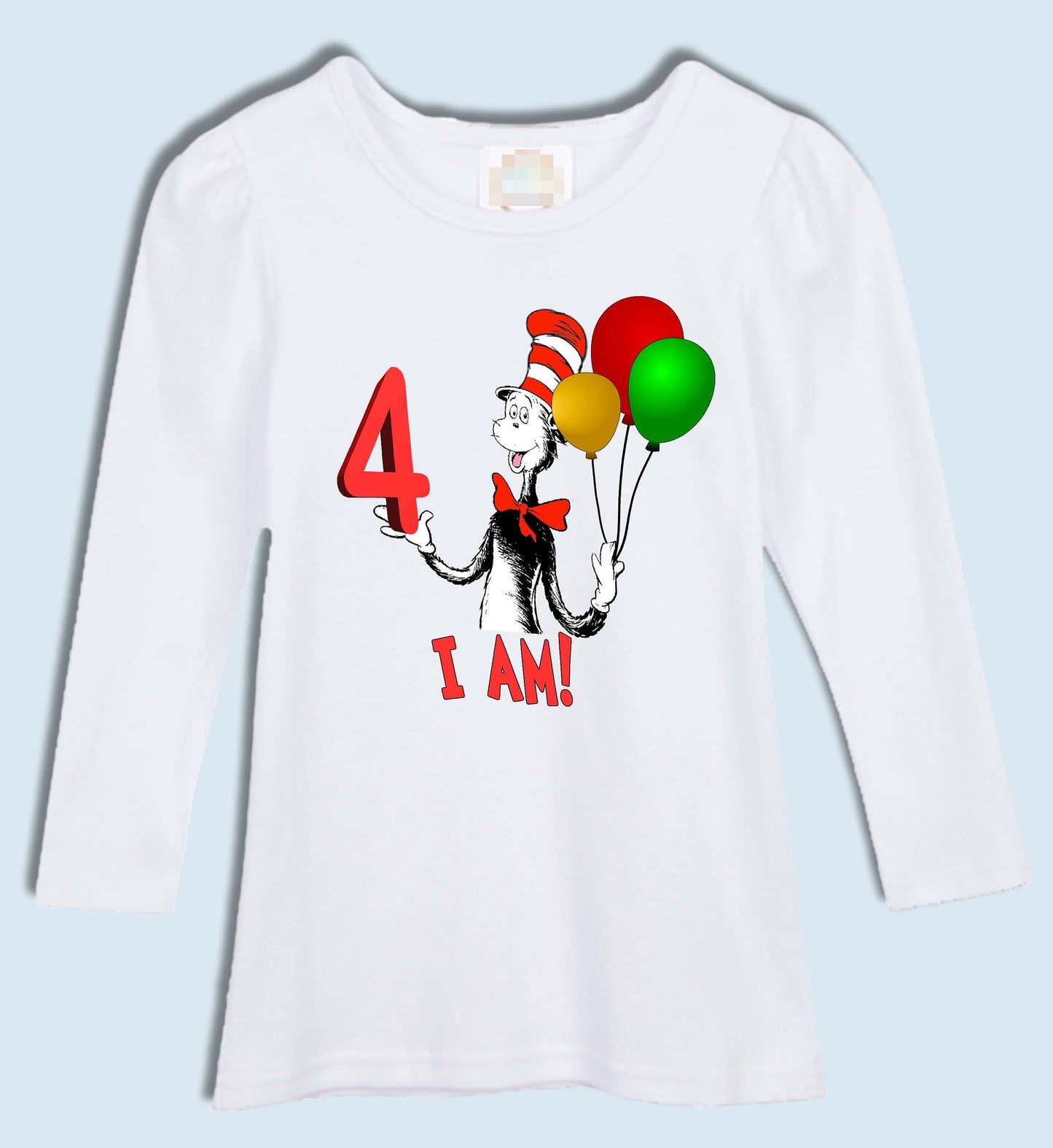Cat in the hat shirt  long sleeve 