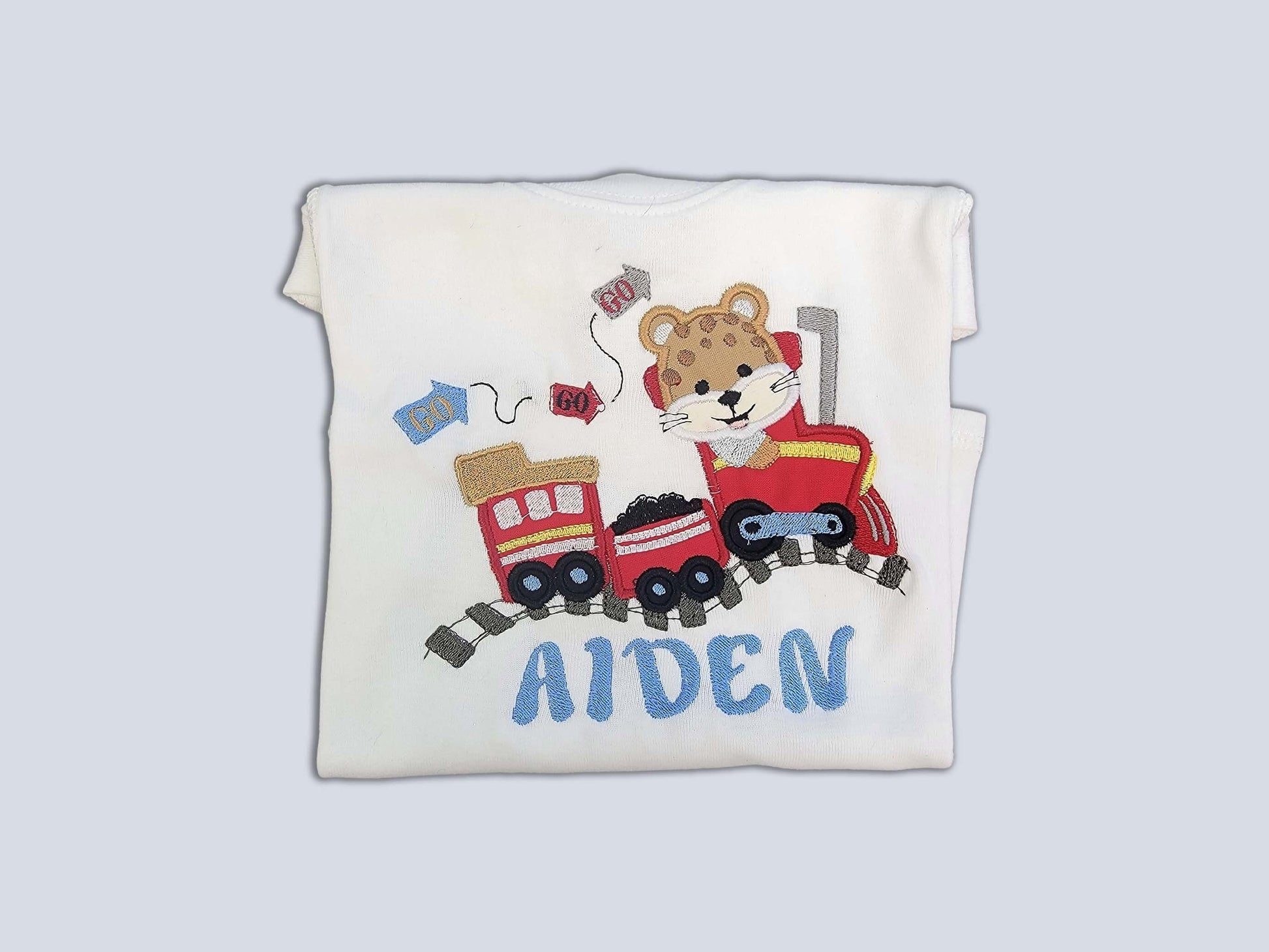 Personalized Birthday Shirt with a train