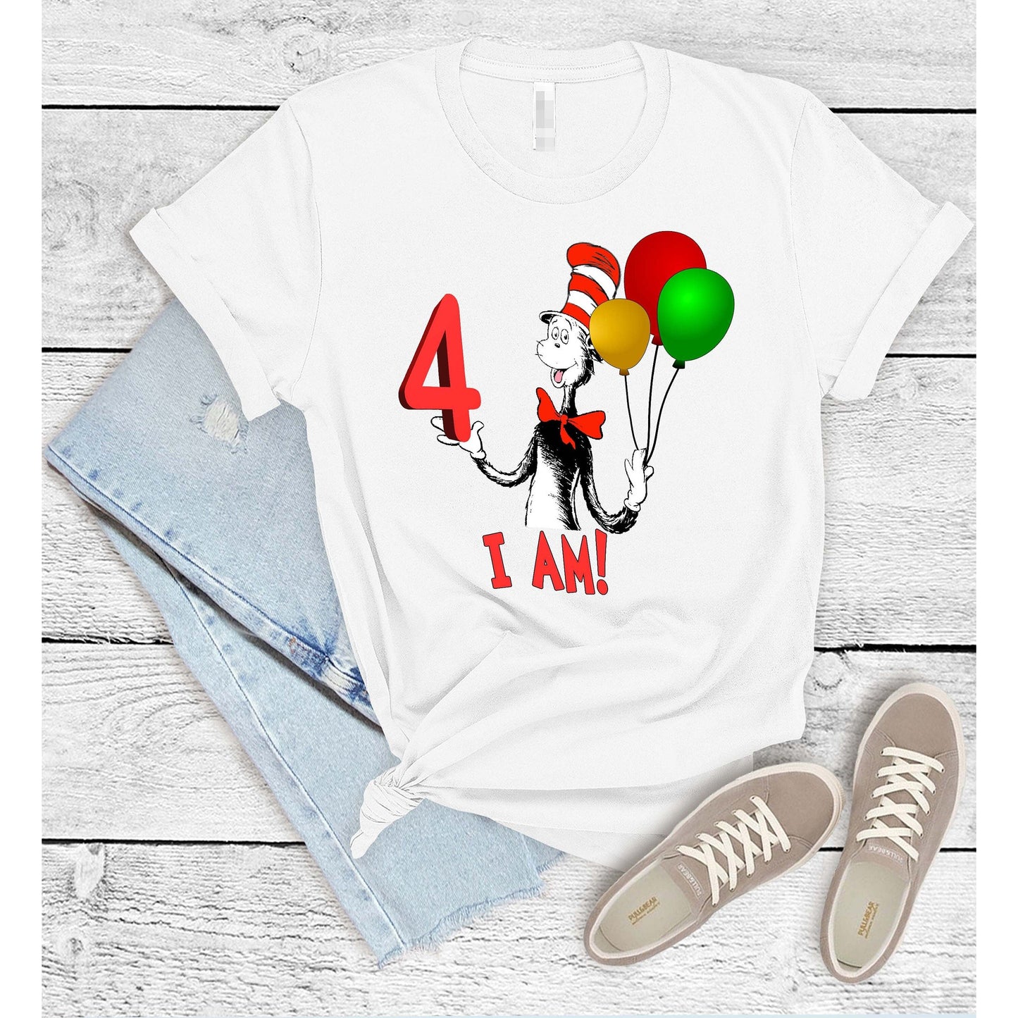 Cat in the hat shirt  short sleeve 