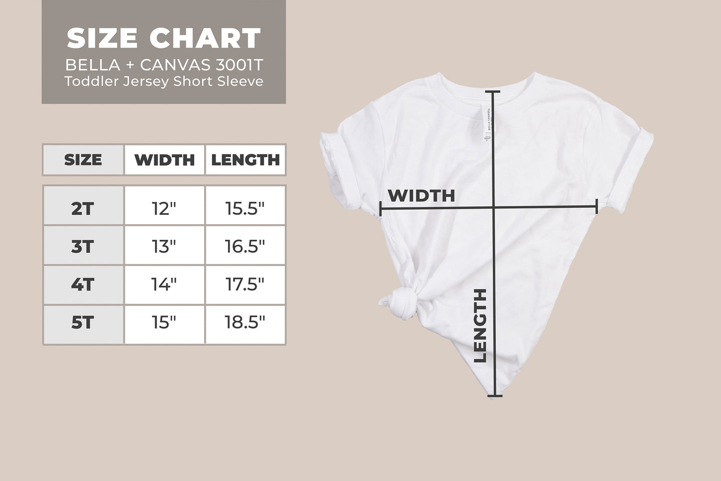 Shirt size chart